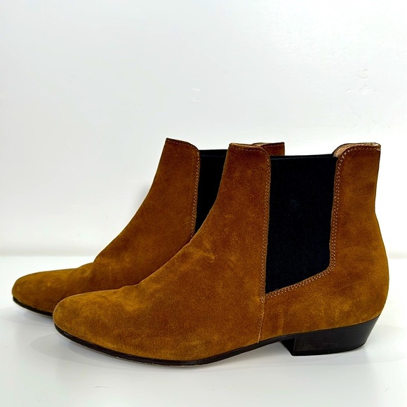 JCREW Suede Chelsea Boots in glazed pecan color - Picture 3 of 6